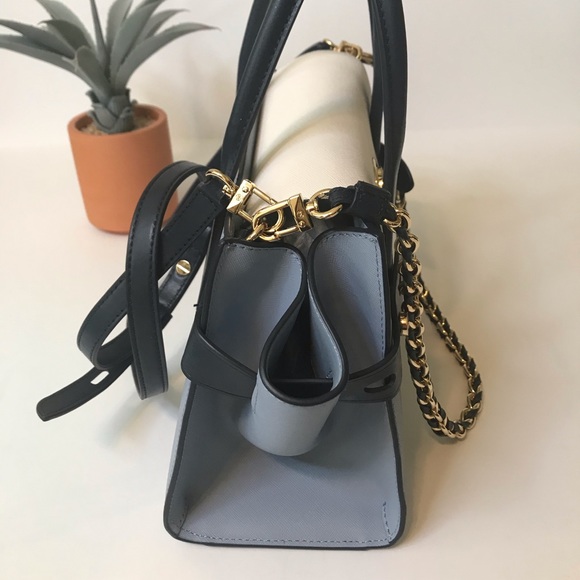 Michael Kors Carmen Flap Belted Leather Satchel - Picture 12 of 17